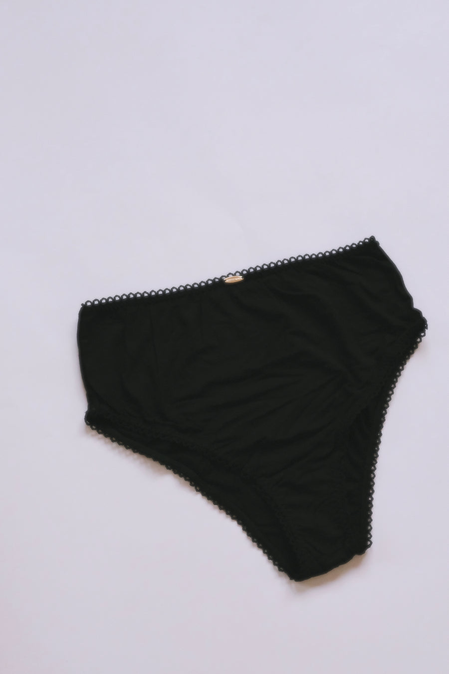 Bamboo Black High Waist Knicker