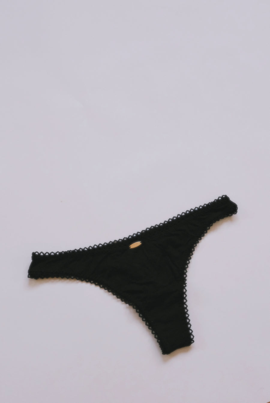 Bamboo Black Thong