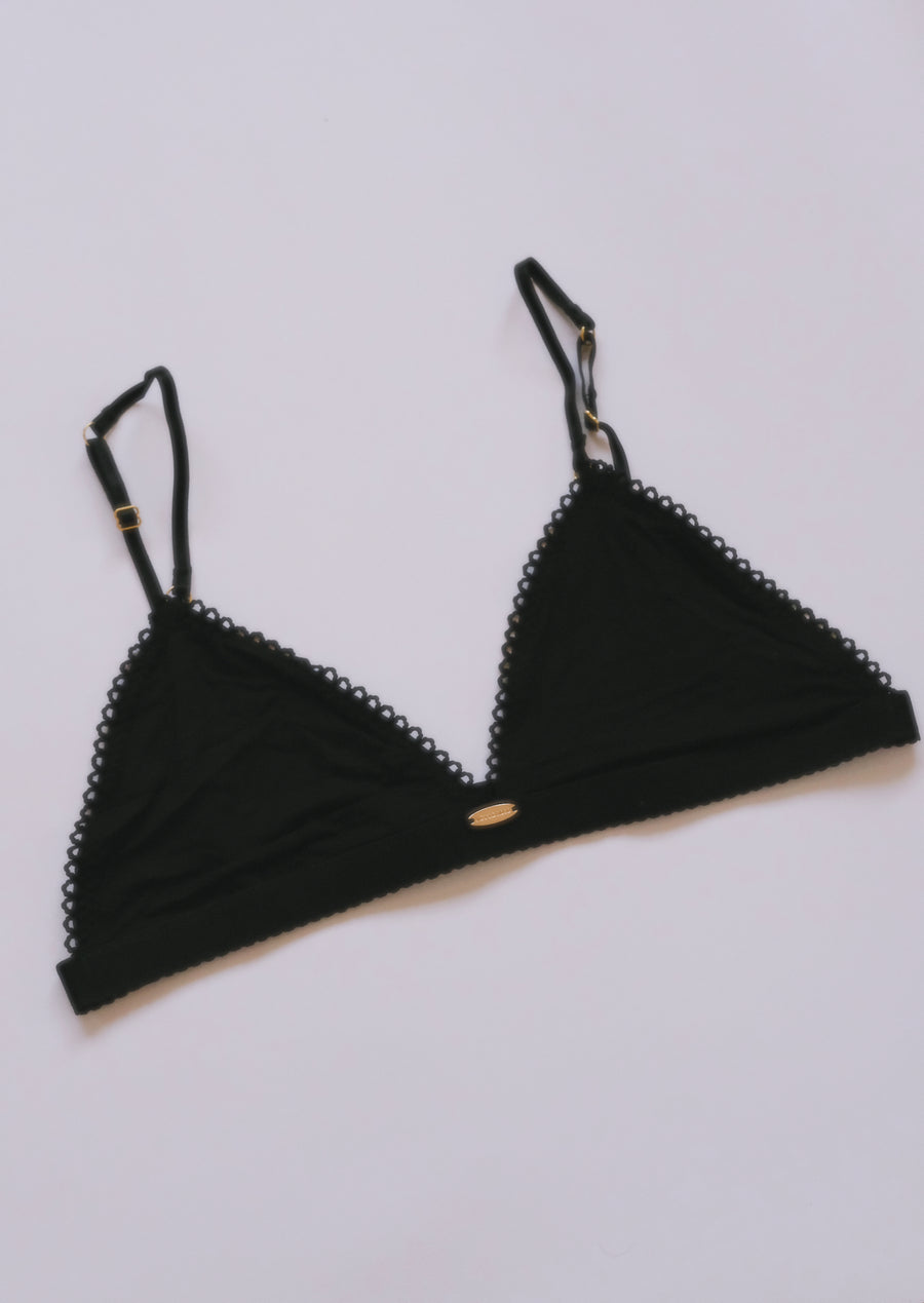 Bamboo Black Triangle Bralette