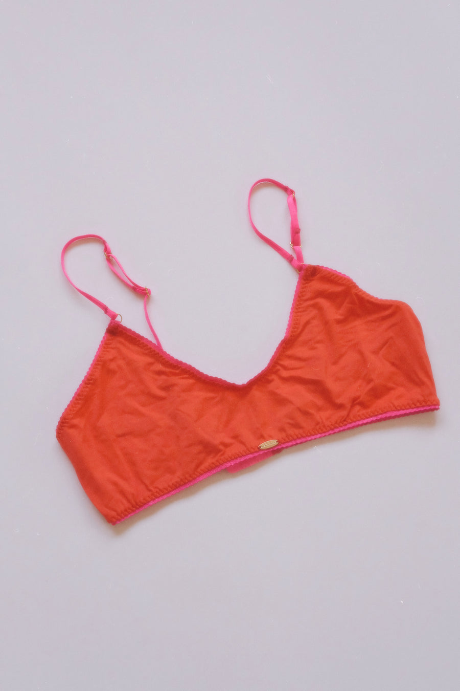 Bamboo Orange Crop Bralette