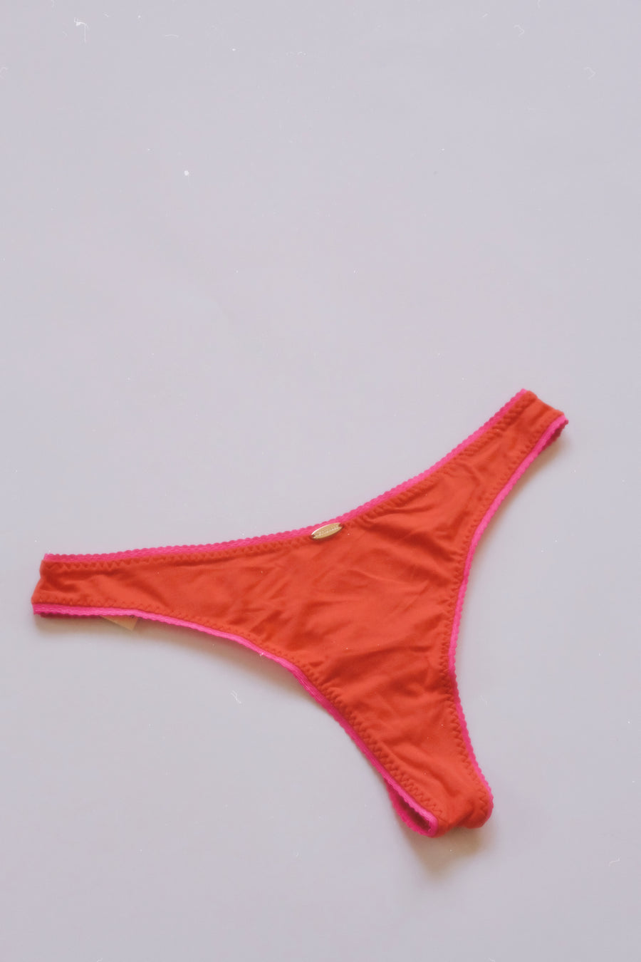 Bamboo Orange Thong