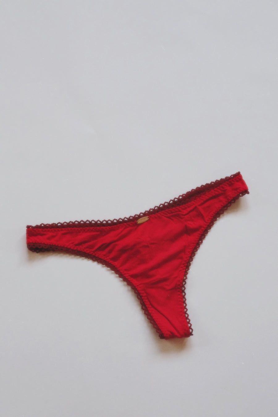 Bamboo Red Thong